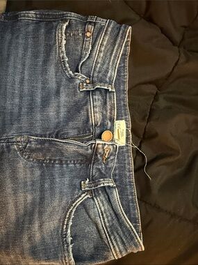 Maurices Women's Dark Blue Distressed Skinny Jeans